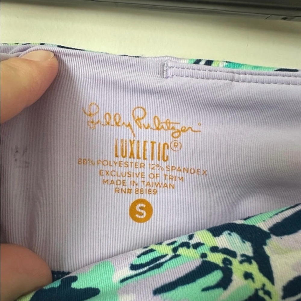 Lilly Pulitzer Noelani Weekender Cropped Leggings Inky Navy Slathouse Size Small - Picture 8 of 8
